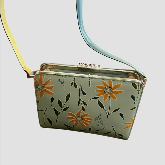 MOSCHINO Mini Structured Floral Shoulder Bag Vintage - Picture 9 of 9